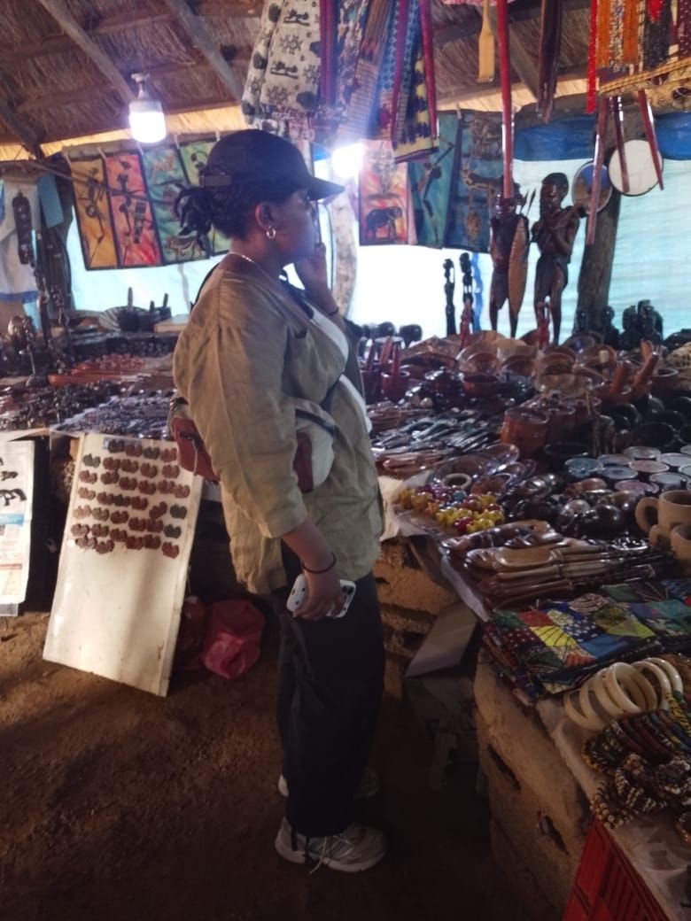 Browsing a curio stall