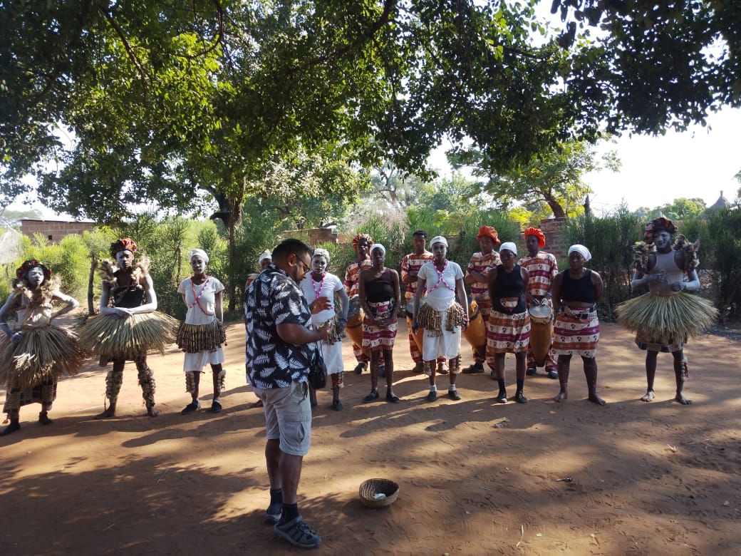 Traditional dancers at Kabwata Cultural Village, Lusaka