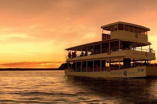 Sunset river cruise on the Zambezi
